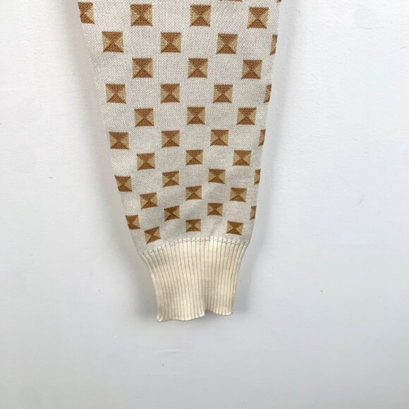 Hermes Color-Block Diamond Pattern Silk Knit Leggings - Picture 3 of 5